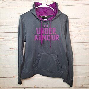 Women's Under Armour Gray Purple Hoodie Medium‎